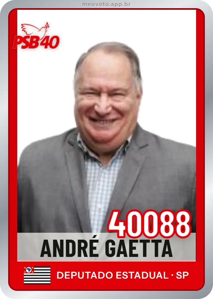 Carta de André Gaetta, número 40088, PSB