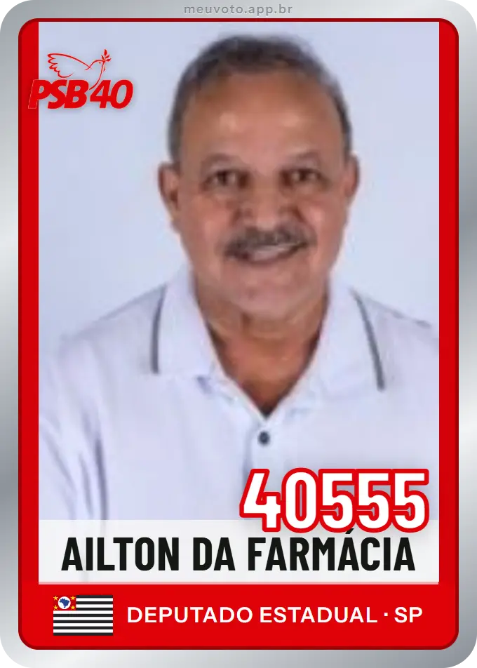 Carta de Ailton da Farmácia, número 40555, PSB