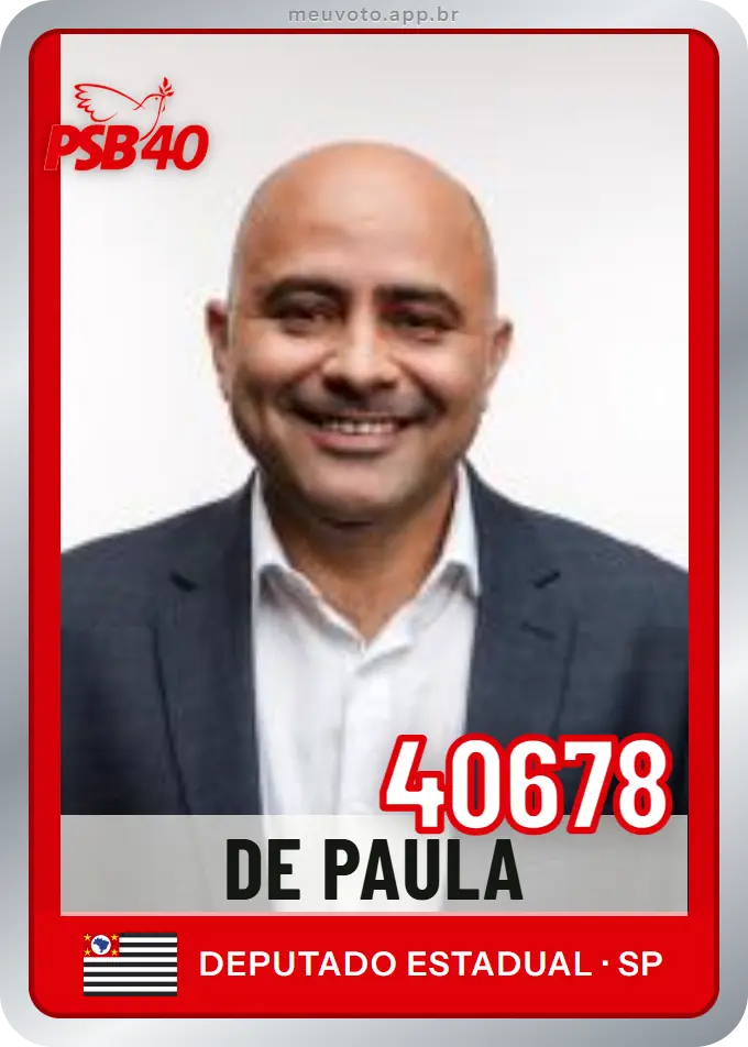 Carta de De Paula, número 40678, PSB