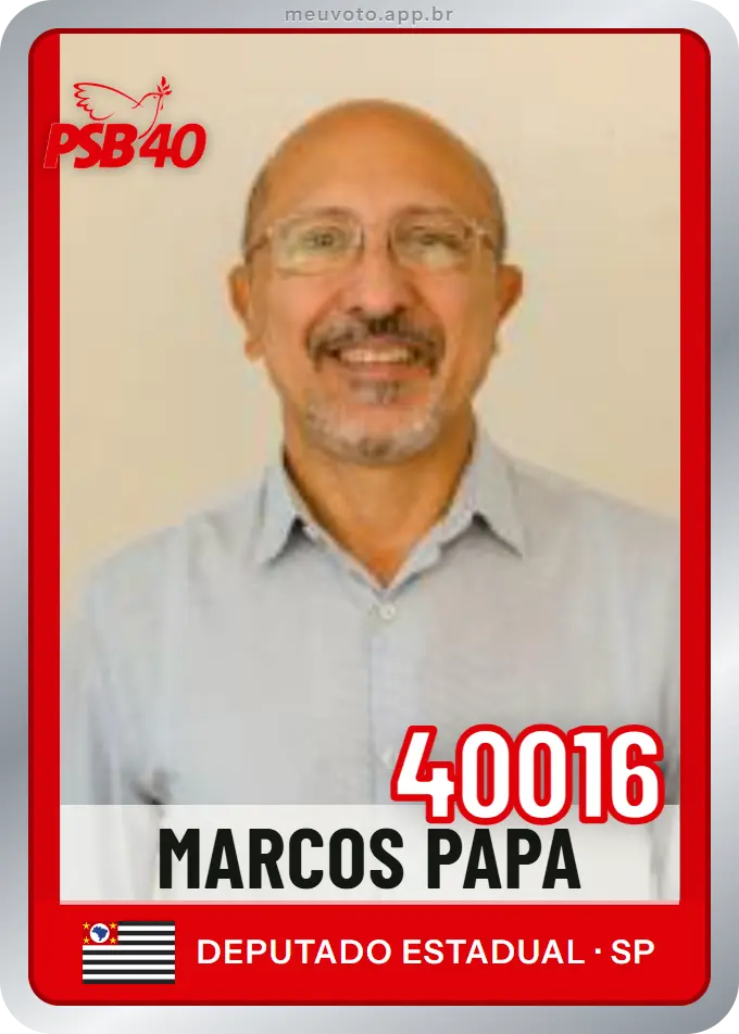 Carta de Marcos Papa, número 40016, PSB