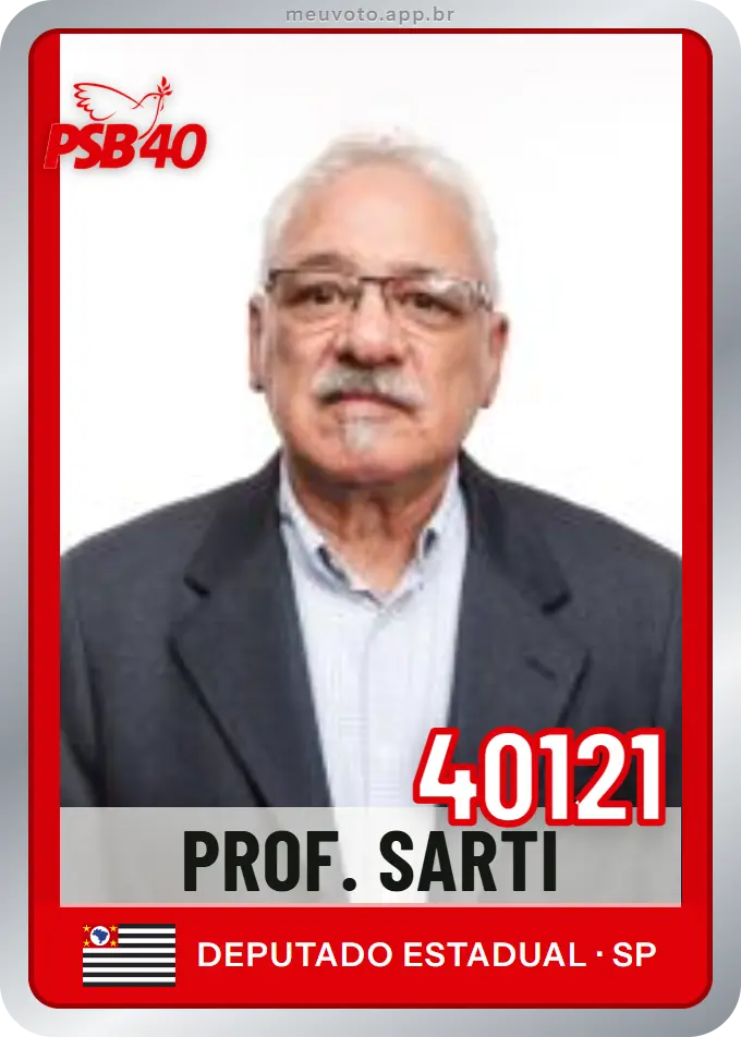 Carta de Prof. Sarti, número 40121, PSB