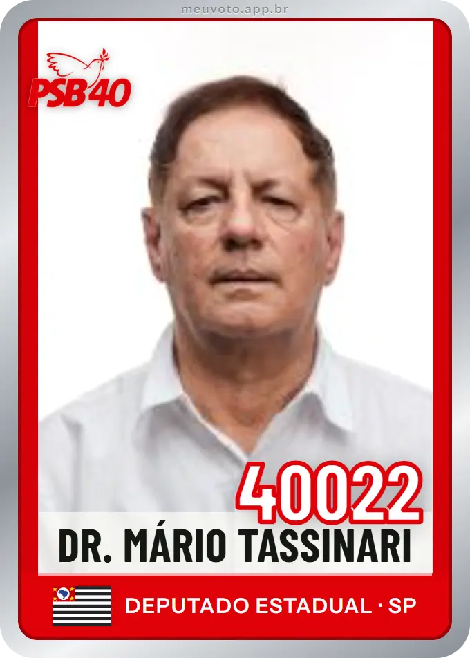 Carta de Dr. Mário Tassinari, número 40022, PSB