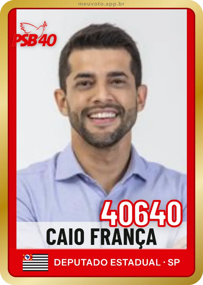 Carta de Caio França, número 40640, PSB