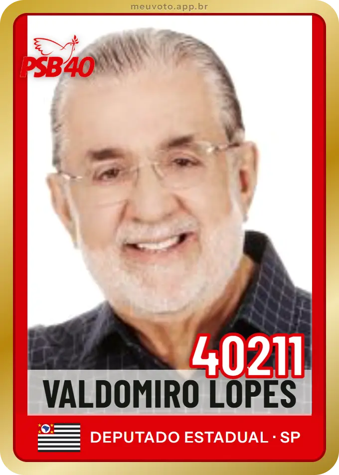 Carta de Valdomiro Lopes, número 40211, PSB