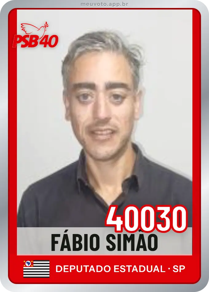 Carta de Fábio Simão, número 40030, PSB