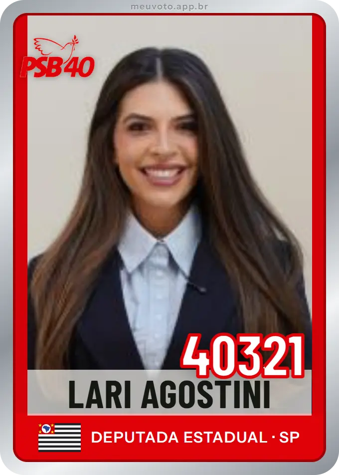 Carta de Lari Agostini, número 40321, PSB