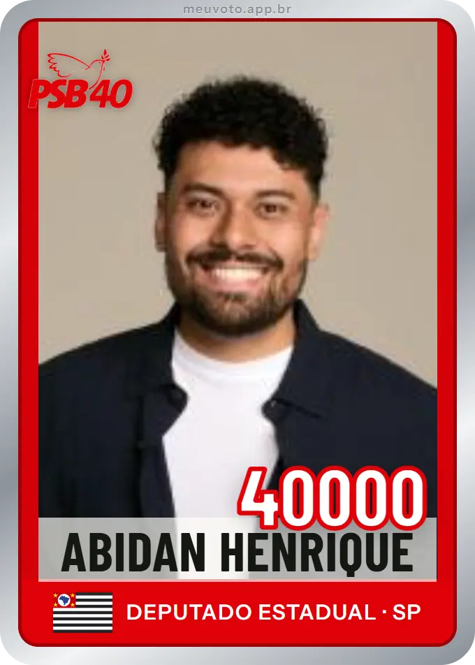 Carta de Abidan Henrique, número 40000, PSB