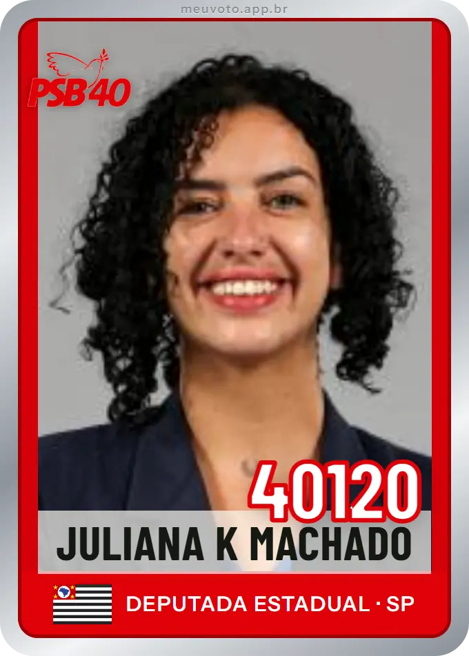 Carta de Juliana K Machado, número 40120, PSB