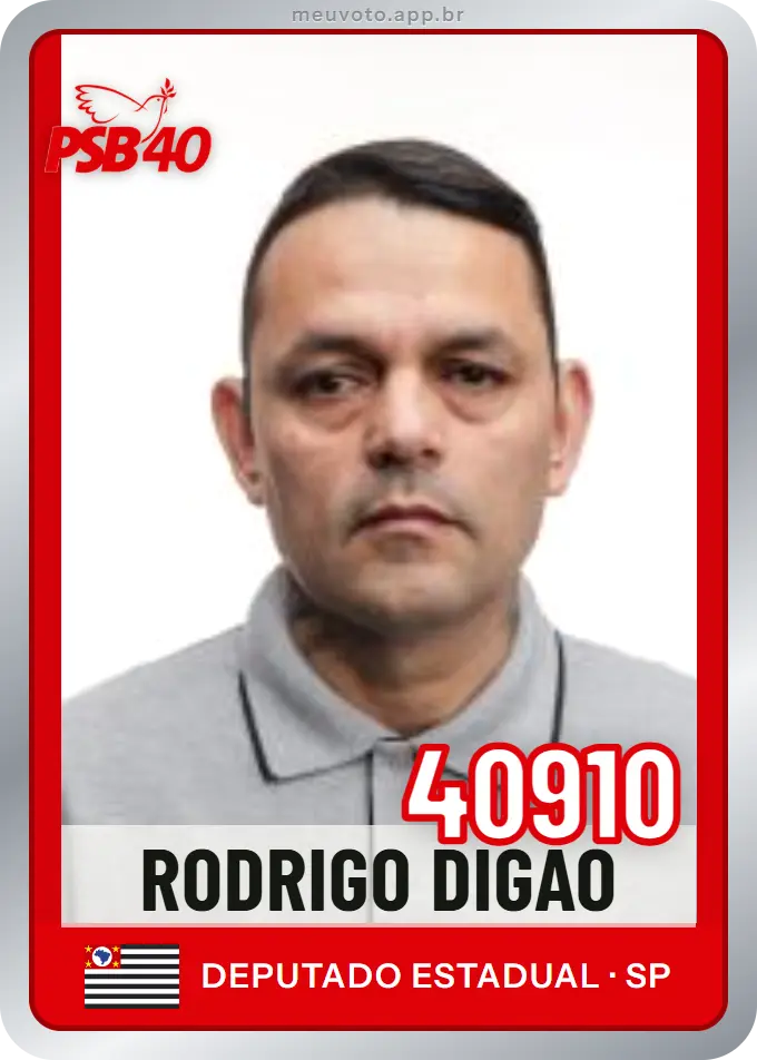 Carta de Rodrigo Digão, número 40910, PSB