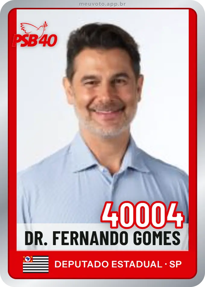 Carta de Dr. Fernando Gomes, número 40004, PSB
