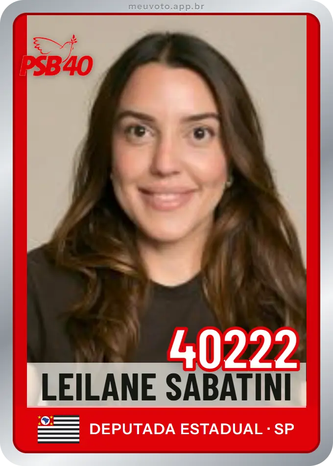 Carta de Leilane Sabatini, número 40222, PSB