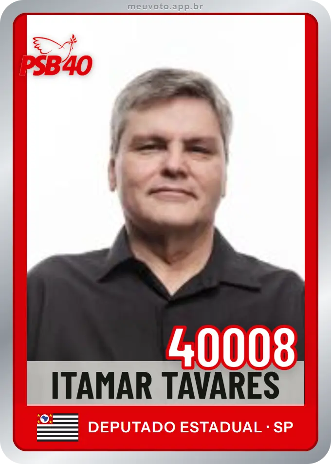 Carta de Itamar Tavares, número 40008, PSB