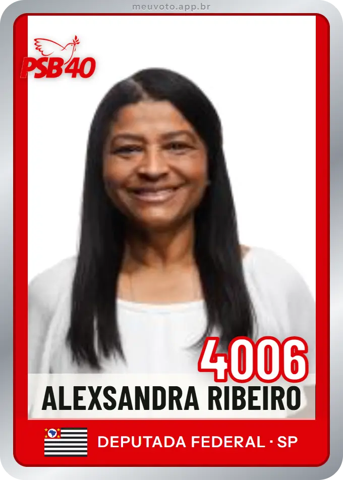 Carta de Alexsandra Ribeiro, número 4006, PSB