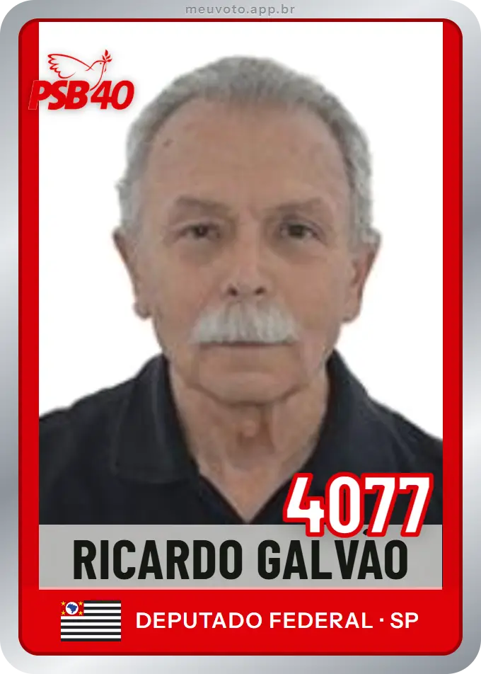 Carta de Ricardo Galvão, número 4077, PSB