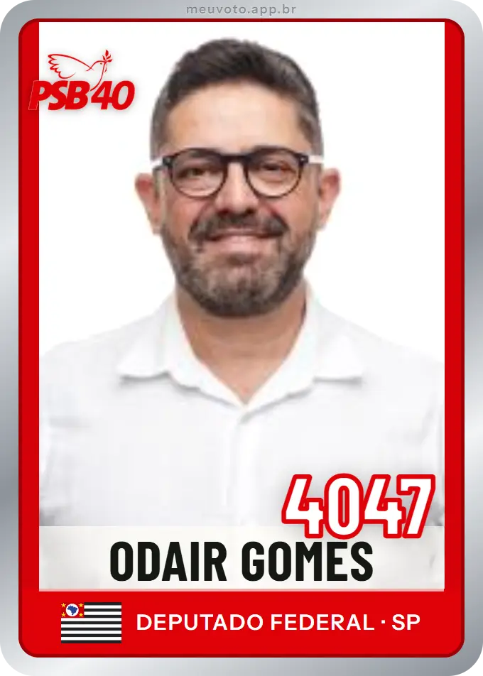 Carta de Odair Gomes, número 4047, PSB