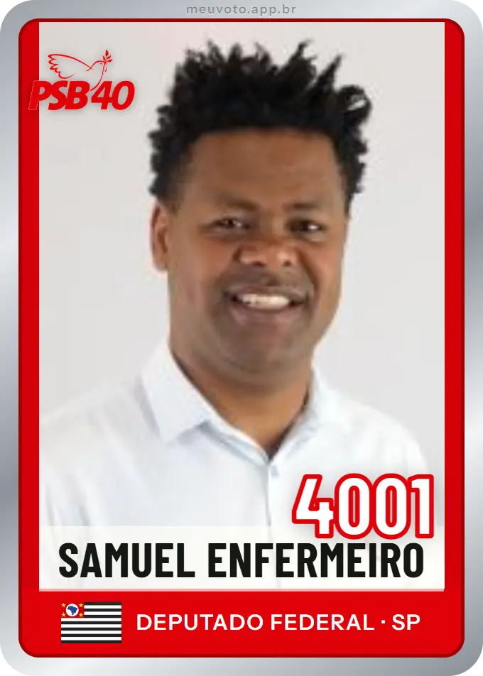 Carta de Samuel Enfermeiro, número 4001, PSB