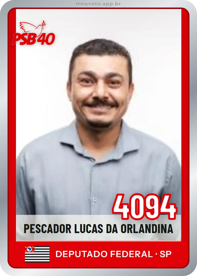 Carta de Pescador Lucas da Orlandina, número 4094, PSB
