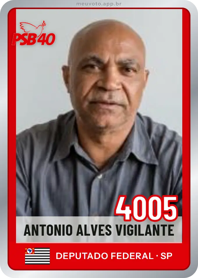 Carta de Antonio Alves Vigilante, número 4005, PSB