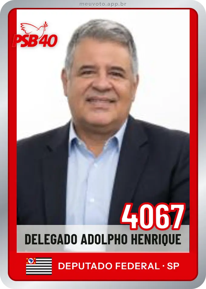 Carta de Delegado Adolpho Henrique, número 4067, PSB