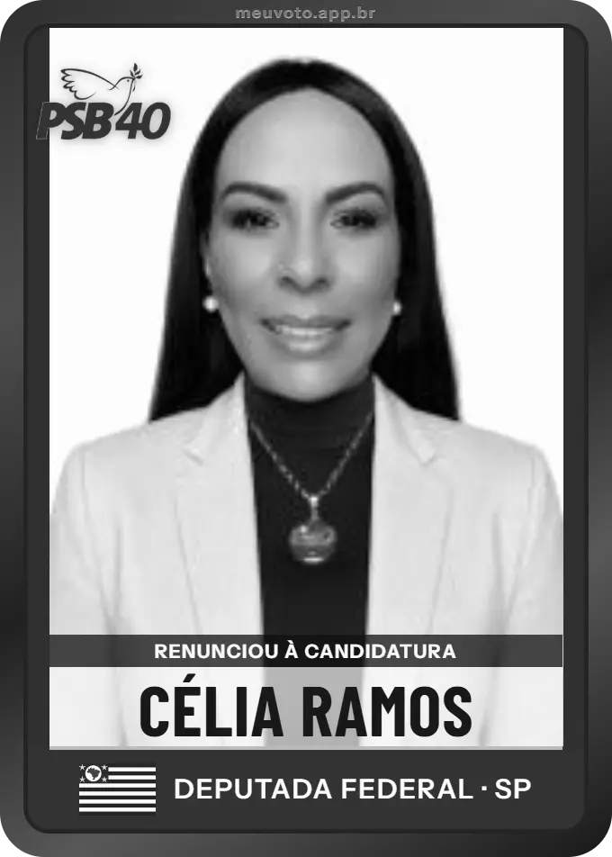 Carta de Célia Ramos, PSB. Renunciou à candidatura e não vai à urna.