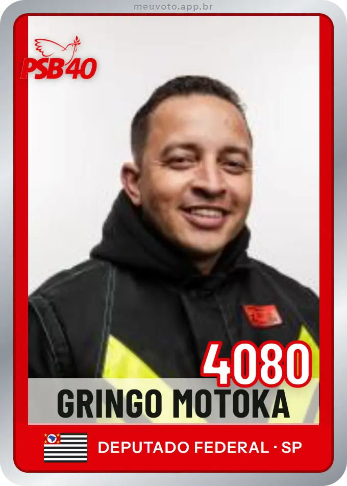Carta de Gringo Motoka, número 4080, PSB