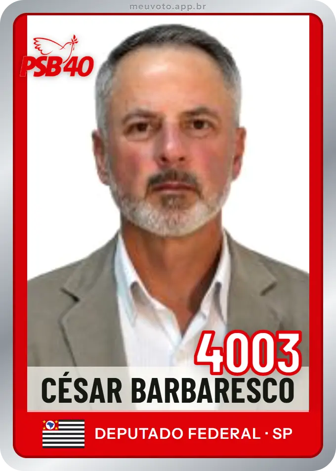 Carta de César Barbaresco, número 4003, PSB
