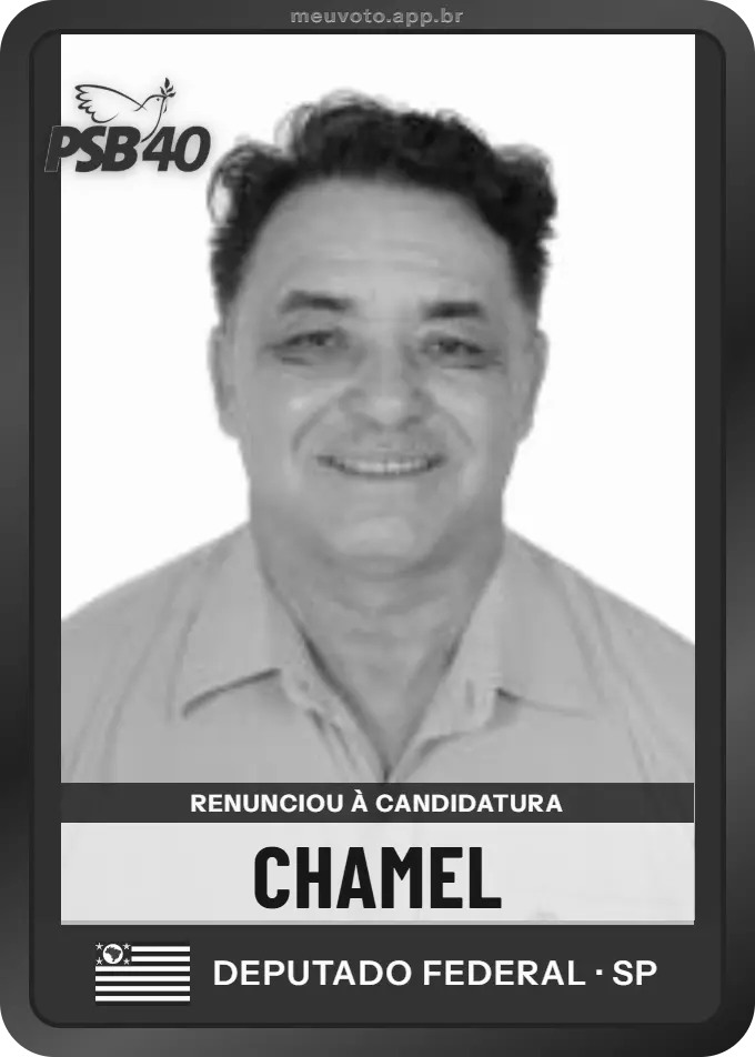 Carta de Chamel, PSB. Renunciou à candidatura e não vai à urna.