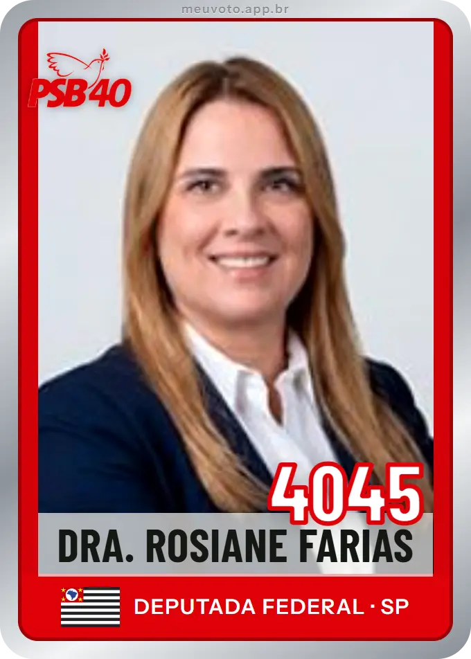 Carta de Dra. Rosiane Farias, número 4045, PSB