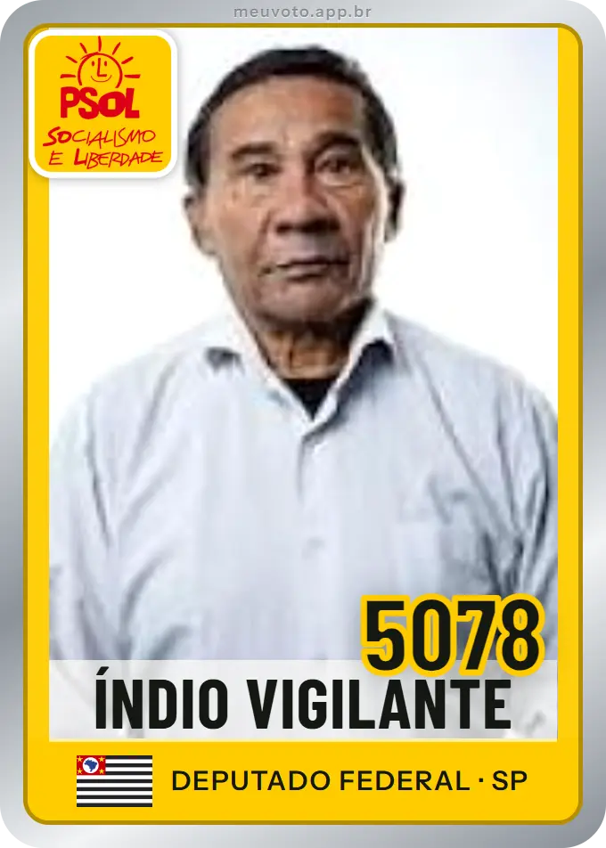 Carta de Índio Vigilante, número 5078, PSOL