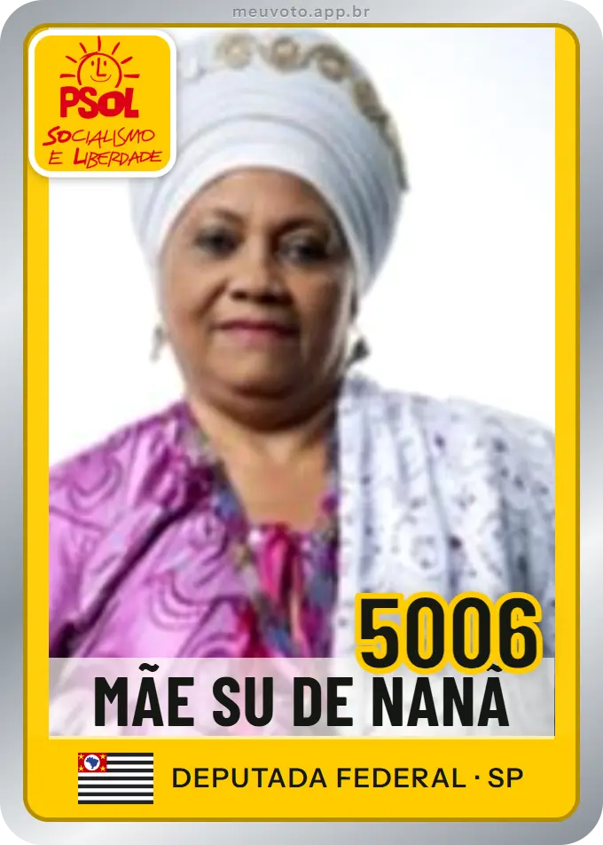Carta de Mãe Su de Nãnã, número 5006, PSOL