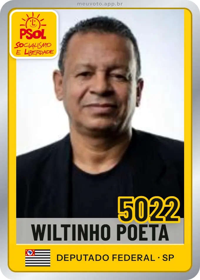Carta de Wiltinho Poeta, número 5022, PSOL