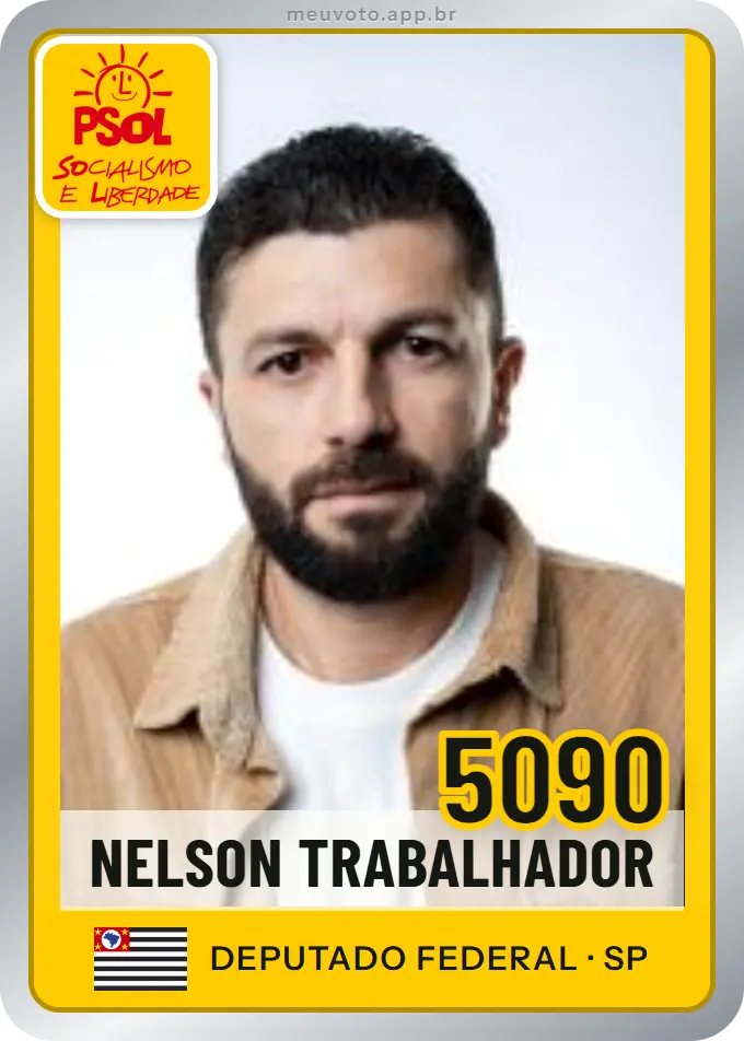 Carta de Nelson Trabalhador, número 5090, PSOL