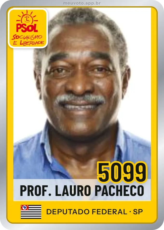 Carta de Prof. Lauro Pacheco, número 5099, PSOL