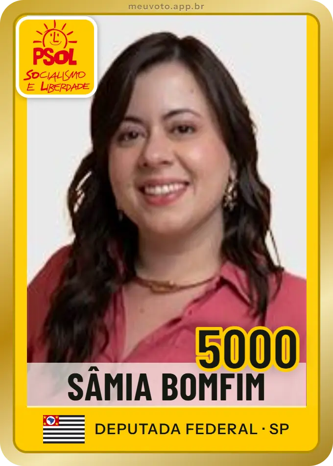 Carta de Sâmia Bomfim, número 5000, PSOL