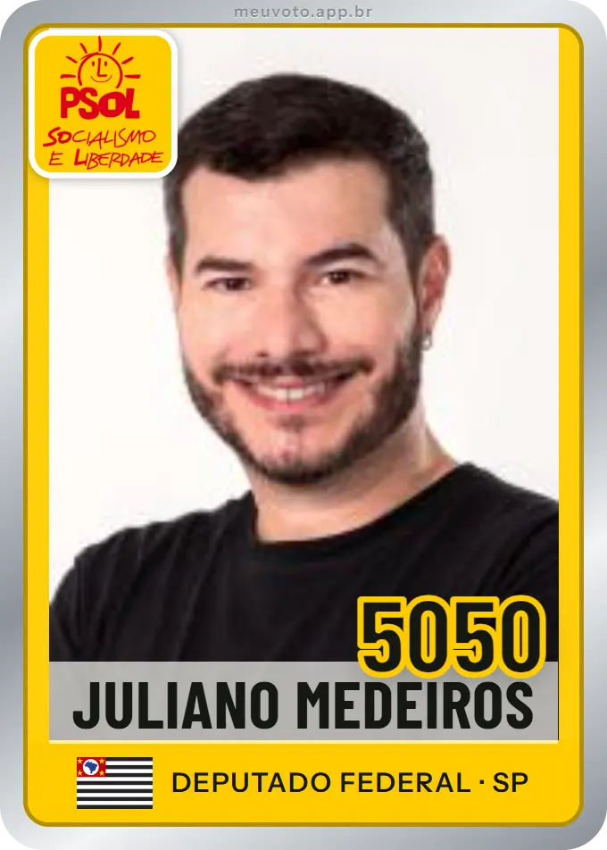 Carta de Juliano Medeiros, número 5050, PSOL