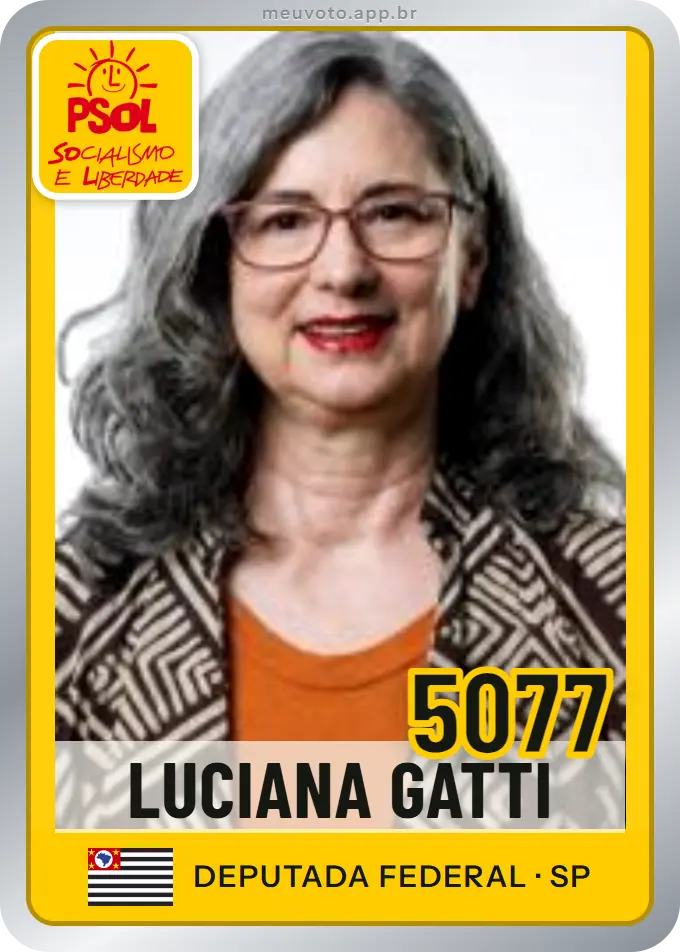 Carta de Luciana Gatti, número 5077, PSOL