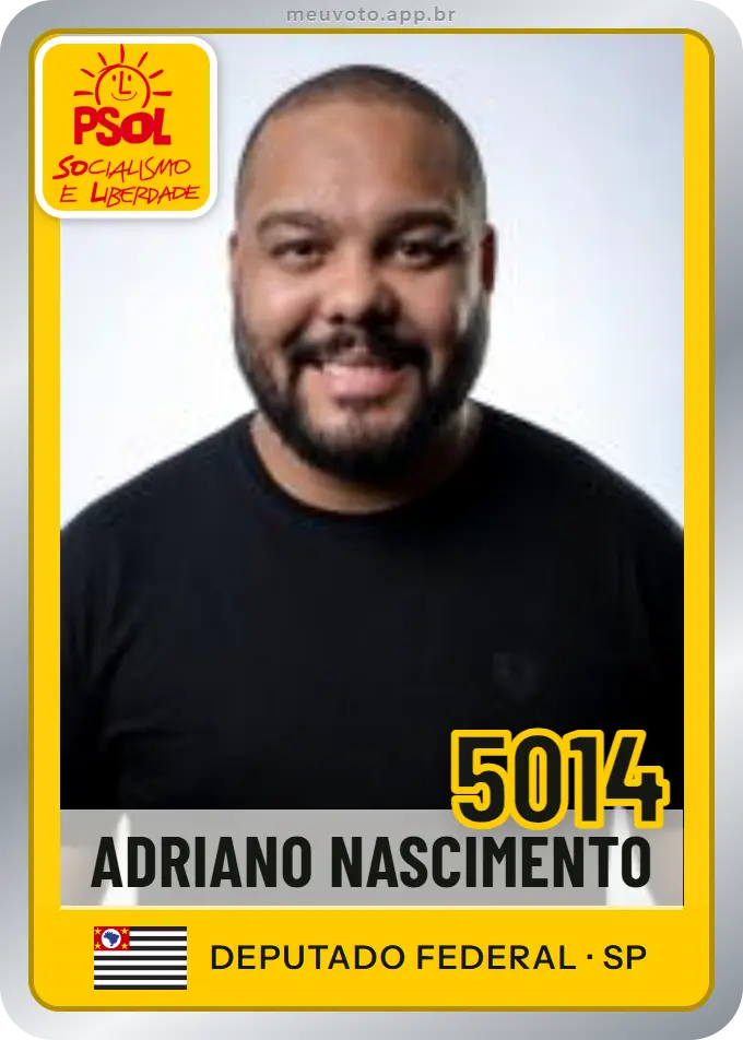 Carta de Adriano Nascimento, número 5014, PSOL