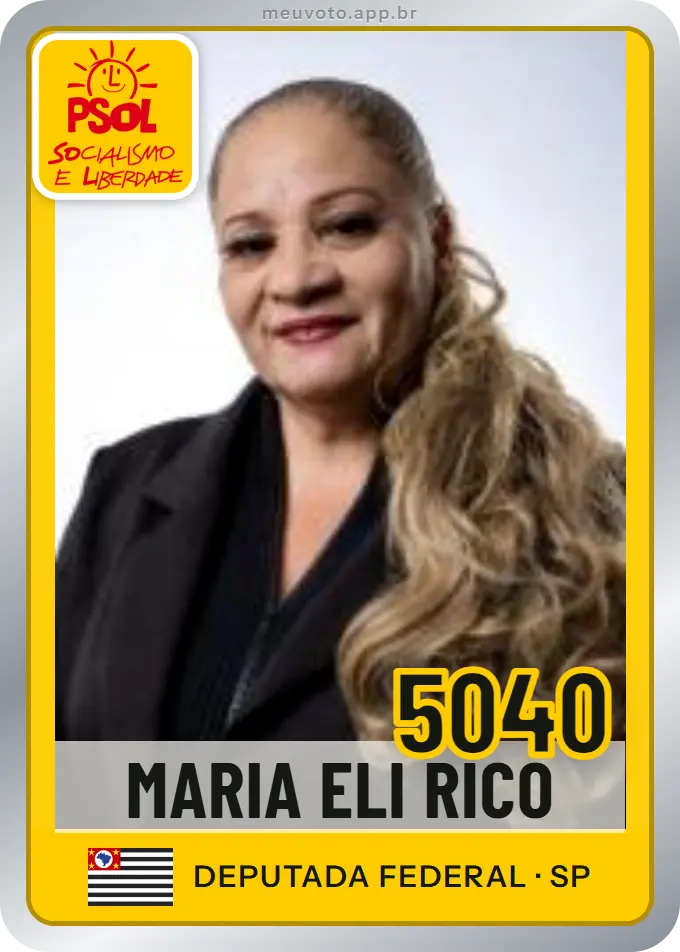 Carta de Maria Eli Rico, número 5040, PSOL