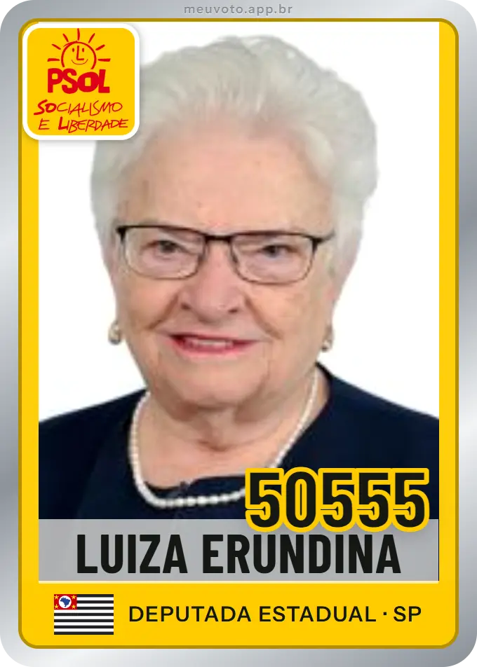 Carta de Luiza Erundina, número 50555, PSOL