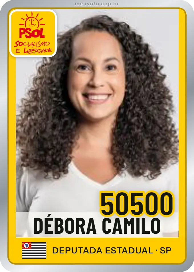 Carta de Débora Camilo, número 50500, PSOL