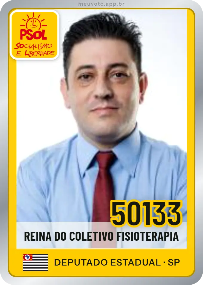 Carta de Reina do Coletivo Fisioterapia, número 50133, PSOL