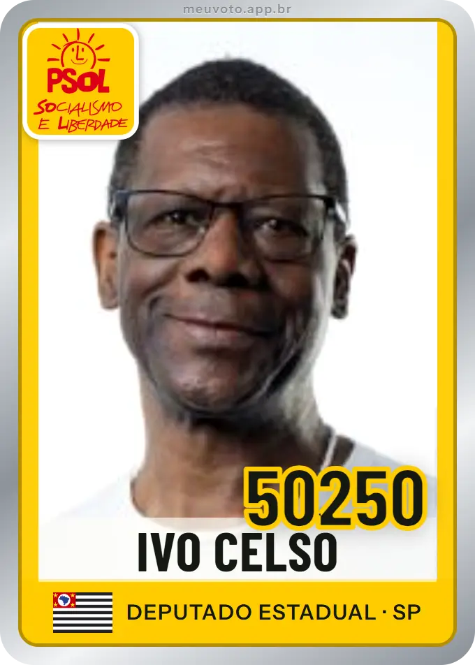 Carta de Ivo Celso, número 50250, PSOL
