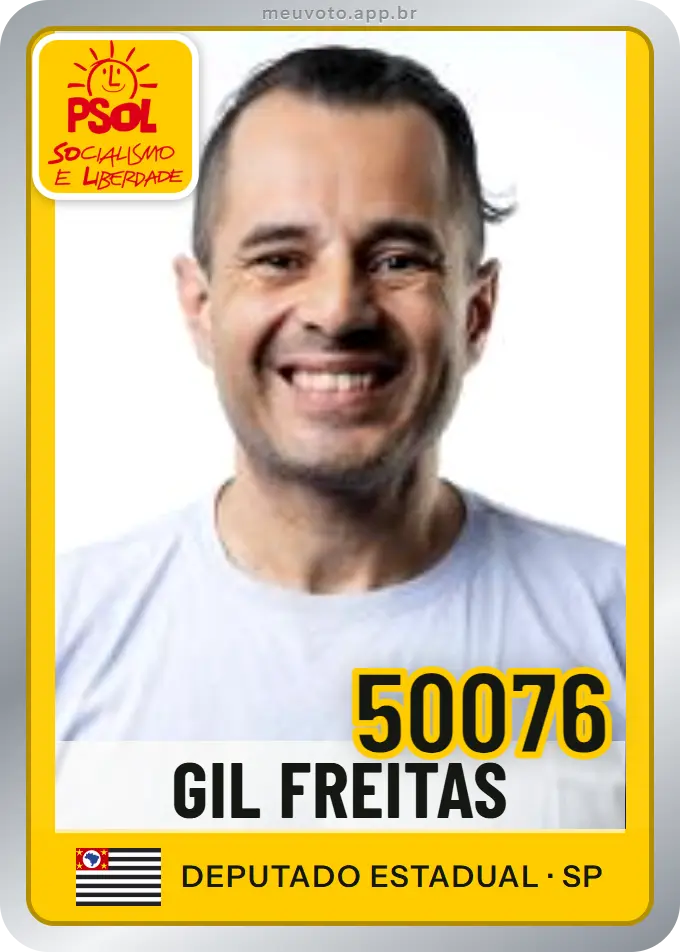 Carta de Gil Freitas, número 50076, PSOL