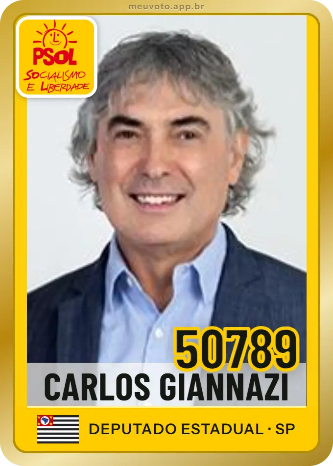 Carta de Carlos Giannazi, número 50789, PSOL