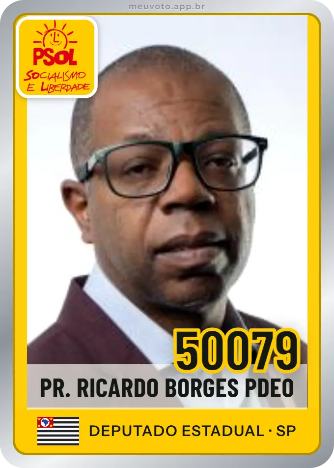 Carta de Pr. Ricardo Borges Pdeo, número 50079, PSOL