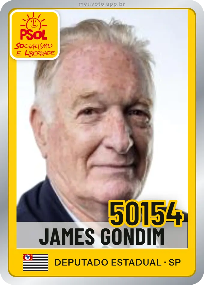 Carta de James Gondim, número 50154, PSOL