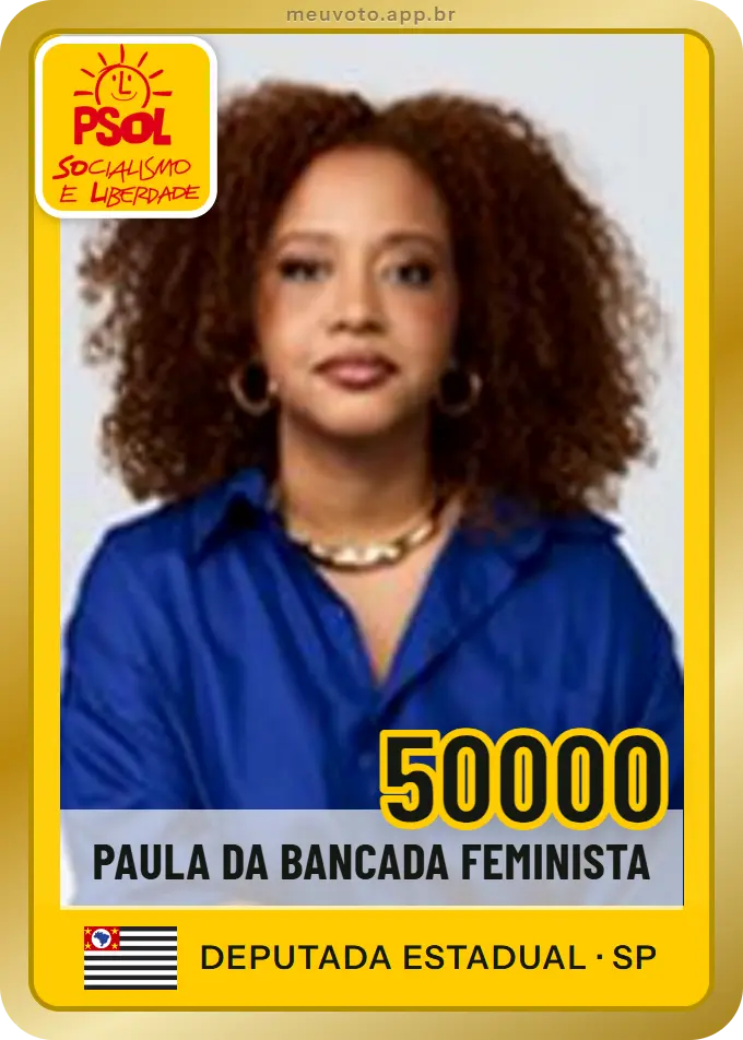 Carta de Paula da Bancada Feminista, número 50000, PSOL