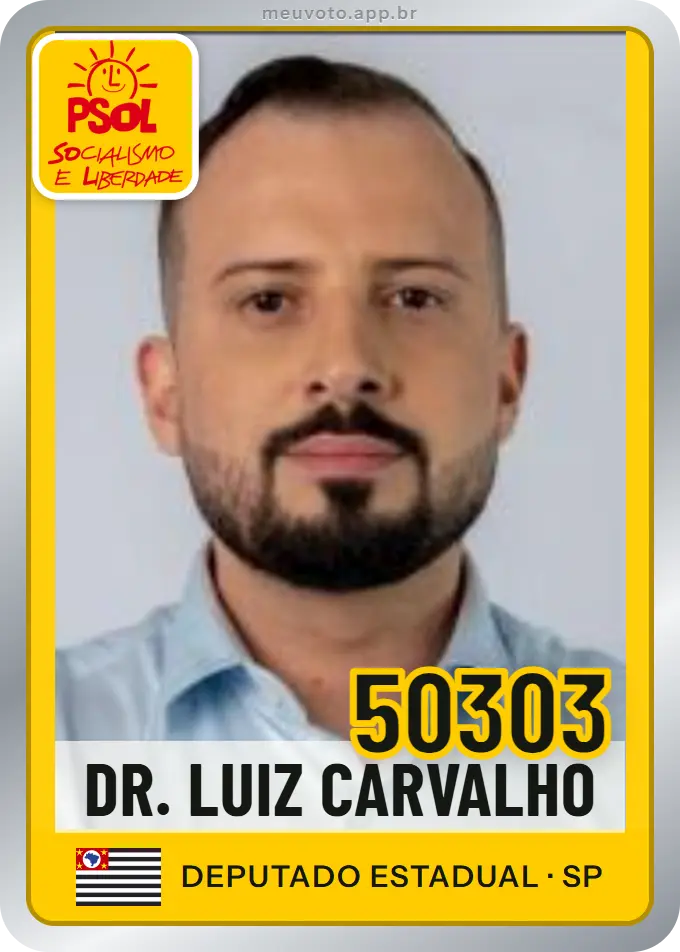 Carta de Dr. Luiz Carvalho, número 50303, PSOL