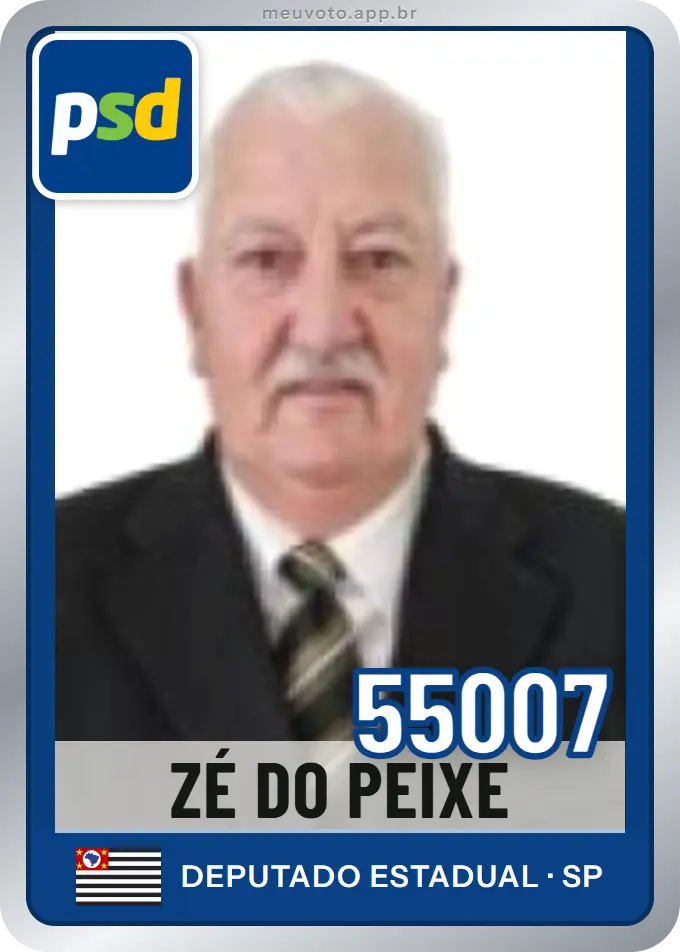 Carta de Zé do Peixe, número 55007, PSD