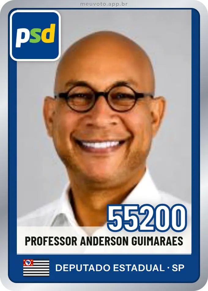 Carta de Professor Anderson Guimaraes, número 55200, PSD